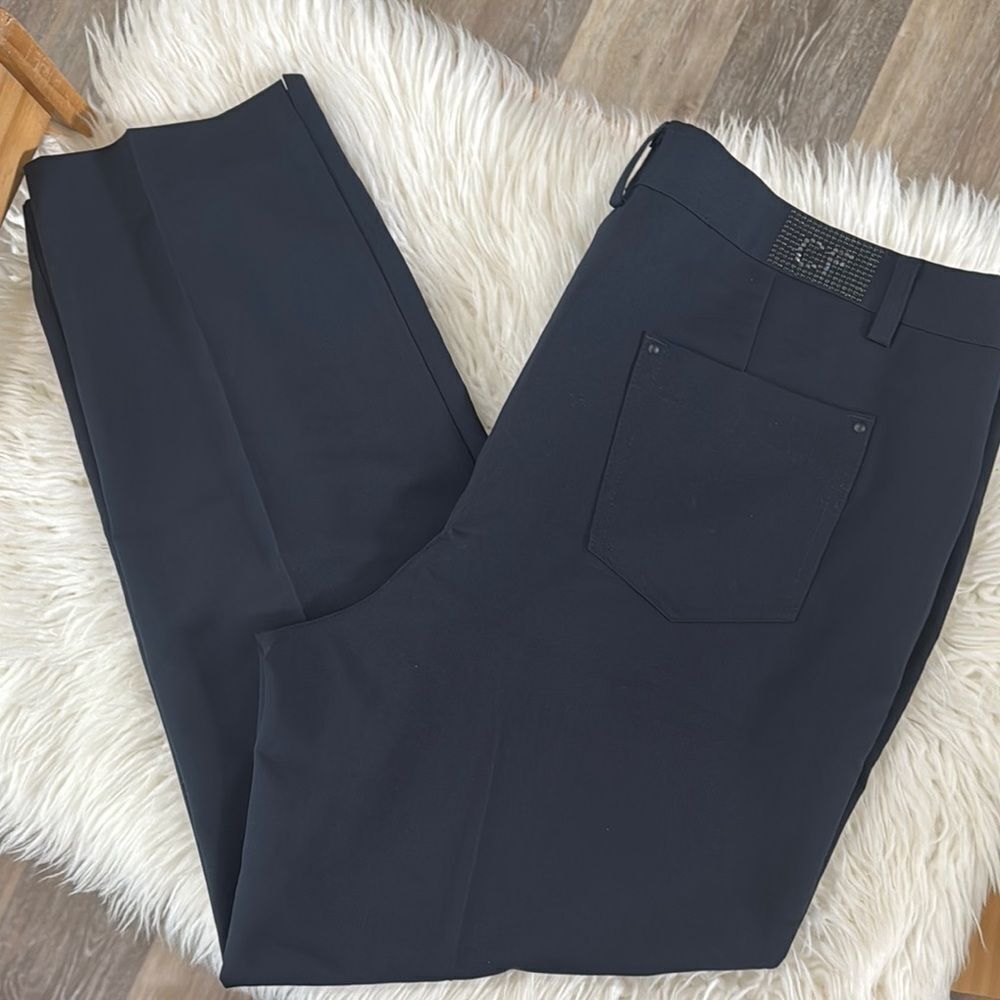 CARLA FERRONI Women’s Navy Blue Pants Made in Italy